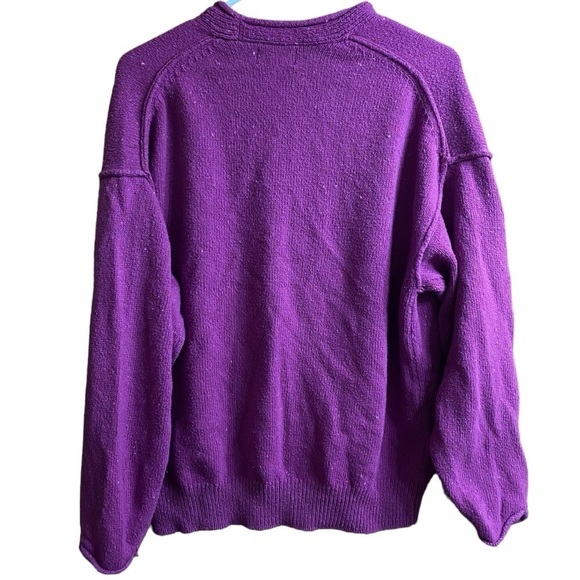 Universal Thread Pink Purple Flecked VNeck Raw Edge Button Front Cardigan Sz M - Picture 3 of 5